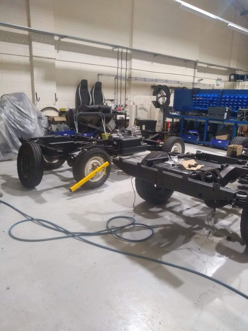 KLUNK fitted to a chassis in the workshop